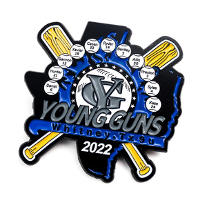 מותאם אישית ספורט מועדון מתכת תגי מסחר סופטבול בייסבול כדור כובע סיכות ספורט רך אמייל דש פין עבור חולצה - Product Image 4