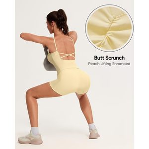 Conjuntos Deportivos para Mujer, Top con Espalda Descubierta y Tirantes, Shorts de Gimnasio con Bolsillos, Conjuntos de Yoga de 2 Piezas, Transpirables, de Secado Rápido, Spandex - Product Image 5