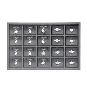 Counter Exhibition PU Organizer Ring Necklace Display Bracelet Packaging Display Tray