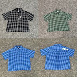 Chemise à carreaux décontractée surdimensionnée en flanelle brodée à coupe ample personnalisée pour homme, boutonnée, 100% coton, anti-boulochage - Product Image 1