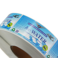 Étiquette d'impression de bouteille d'eau personnalisée de haute qualité étiquettes étanches en vinyle PCV PET pour contenants alimentaires en plastique