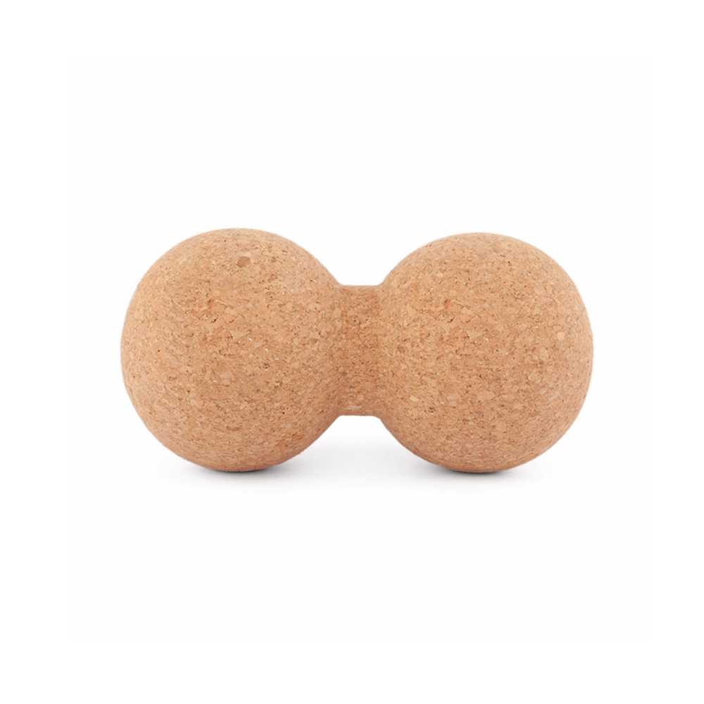 Массажер в виде арахисового шара, прочный пробковый Массажер для йоги, спорта, фитнеса, терапии, с пользовательским принтом, шарик для массажа арахиса