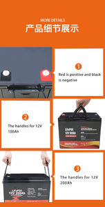 Перезаряжаемый литий-ионный аккумулятор LiFePO4 12В 50Ач 100Ач 150Ач 200Ач с глубоким циклом разряда и BMS - Product Image 6