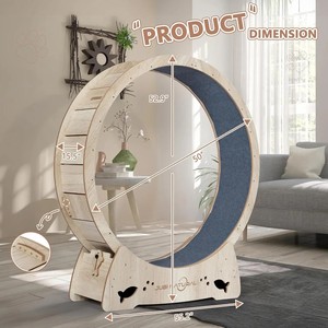 Cao Cấp Thân Thiện Với Môi Gỗ Mèo Tập Thể Dục Bánh Xe Thì Thầm Yên Tĩnh Trong Nhà Pet Tập Thể Dục Chạy Máy Chạy Bộ Thiết Bị Cho Căn Hộ Sống - Product Image 3