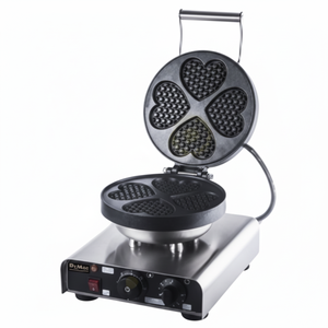 Gaufrier à cœur commercial industriel Kitchbox avec revêtement antiadhésif en acier inoxydable 304 Puissance 1.750W - Product Image 1