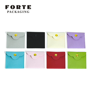 FORTE <b>Small</b> <b>Lock</b> Buckle Jewelry Bags Pouch Jewelry Packaging Custom logo Microfiber Jewelry Pouch - Product Image 4
