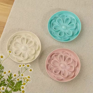 Penjualan laris 2025 mangkuk anjing pengumpan makanan kucing antiselip desain bunga makanan lambat - Product Image 1