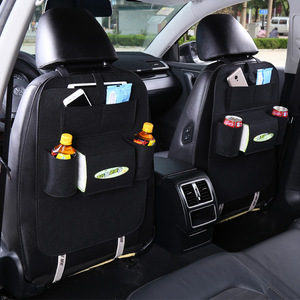 Organizador para el respaldo del asiento del coche, bolsa de almacenamiento de algodón marrón con 8-11 bolsillos para uso en el interior del vehículo - Product Image 4