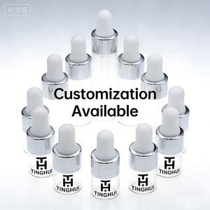 Custom LOGO 1ml 2ml 3ml 5ml clear Glass Essential Oil <b>Bottle</b> Round Empty Refillable <b>Dropper</b> <b>Bottle</b> for Serum Fragrance Oil - Product Image 3