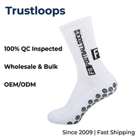 Trustloops Chaussettes de football personnalisées à marque privée, chaussettes antidérapantes, chaussettes de sport pour hommes, logo personnalisé, faible MOQ, OEM, ODM