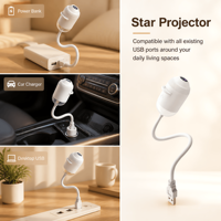 Projecteur USB MSBN Ciel Étoilé Ondes Océaniques, Lampe d'Ambiance à Brancher pour Plafond de Voiture, Chambre et Décoration de Fête, Vente en Gros