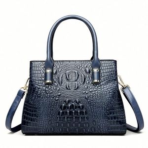 Women's Large Capacity Tote Bag Single Shoulder Crossbody Pattern Fashionable Middlen Aged Handbag with Two Straps <b>Open</b> Closure - Product Image 6