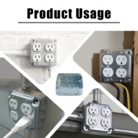 Boîte de jonction électrique en métal de 4 pouces carrés, profondeur 1-1/2 pouce, conforme aux normes américaines, certifiée UL