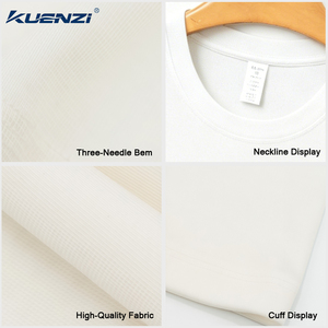 Camisetas Kuenzi de Alta Calidad y Lujo para Hombre, 20% Lana <span class=keywords><strong>Merino</strong></span>, 77% Lyocell, 3% Spandex, 220GSM, Transpirables, Suaves, Cuello Redondo - Product Image 3