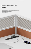 Poste de travail modulaire commercial en bois massif moderne - Bureau de direction ergonomique à hauteur réglable avec tiroirs de rangement et gestion des câbles