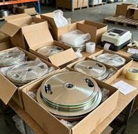Disques de poids pour haltères de compétition en acier électroplaqué, avec logo personnalisé, pour équipement de gym, disques de poids calibrés.