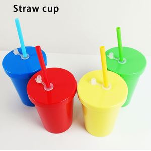 Meilleure Vente : Gobelet en Plastique Sans BPA de 350 ml (12 oz) avec Paille et Couvercle Scellé, Tasse à Café Portable pour Thé Glacé et Jus de Fruits - Product Image 2