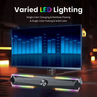 Barra de Sonido para Computadora COOMAER ST200 2.0, Múltiples Colores, Altavoces RGB Inalámbricos Activos con Bluetooth para Juegos, con Micrófono, Superventas