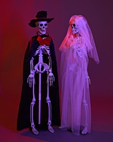 Modelo de Esqueleto Humano Articulado de Plástico Realista de 90 cm, Personalizable de Fábrica, Decoración de Halloween para Novios