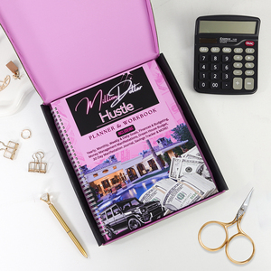 2025 di stampa personalizzata 2026 Planner giornaliero di giorno giornaliero Budget obiettivo finanziario promozione carta a griglia punteggiata nera - Product Image 2