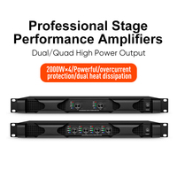 XTUGA D2-900 haute puissance 1400Watts 2 canaux numérique 1U amplificateur de puissance en métal pour caisson de basses et haut-parleur impédance 8Ohm et 4Ohm