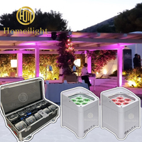 Luz LED Par Can para Escenario, 6x18w, 8800mah, Funciona con Batería, Control Remoto IR Inalámbrico, Iluminación DJ