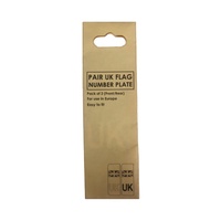 Autocollant de plaque d'immatriculation en plastique imperméable auto-adhésif avec drapeau britannique pour voitures universelles de petite taille