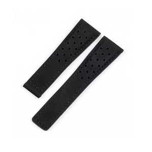 Bracelet en cuir de vachette respirant 20 mm 22 mm 24 mm pour étiquettes <span class=keywords><strong>Heuer</strong></span> pour Carrera <span class=keywords><strong>Monaco</strong></span> F1 Bracelet de montre Bracelet givré Accessoires pour hommes - Product Image 5