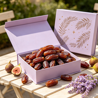Boîte à dattes écologiques de Dubaï avec logo personnalisé, emballage cadeau en papier rigide durable pour dattes Medjool de luxe