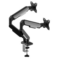 Vente chaude 17-32 pouces ressort à gaz double moniteur bras support 9KGS capacité de charge VESA montage pivotant rentable nouveau produit