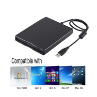 Unidad de Disquete Externa Móvil USB de 3.5 Pulgadas 1.44MB 2HD FDD con Cable USB para Laptop Notebook PC