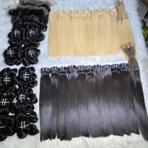 Raw Hair Bundle Vendor Wholesale Raw Single Donor Vietnamese Cuticle Aligned Hair Weave With Frontal 100% Mink Human Hair Bundle