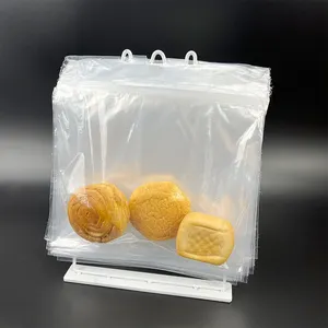 BPA Free HDPE LDPE Disposable bakery Saddle Pack Sandwich Bag with Zip Lock Slide Closure