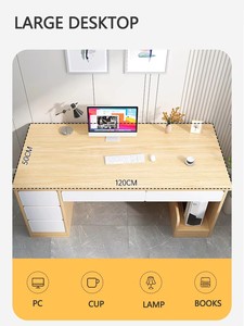 โต๊ะคอมพิวเตอร์<span class=keywords><strong>3</strong></span>สีพร้อมลิ้นชักแป้นพิมพ์โต๊ะอ่านหนังสือในสำนักงานแบบทันสมัยพร้อมพื้นที่ระบายความร้อนขนาดใหญ่ - Product Image 5