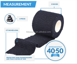 OEM Crossfit elastico bendaggio adesivo 3 rotoli di 5cm di larghezza gancio per impugnatura sport con nastro per pollice Logo personalizzato in cotone per sollevamento pesi - Product Image 6