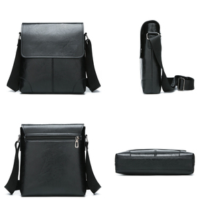 Sacs à <span class=keywords><strong>bandoulière</strong></span> de luxe <span class=keywords><strong>en</strong></span> <span class=keywords><strong>cuir</strong></span> PU, sacs à <span class=keywords><strong>bandoulière</strong></span> vintage de haute qualité, sacs à <span class=keywords><strong>bandoulière</strong></span> imperméables pour hommes avec logo - Product Image 3
