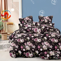 Ensemble de draps de lit complet imprimé en microfibre 3 pièces draps plats Polyester maison hôtel chambre utilisation numéro de modèle draps housse