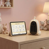 Moniteur Bébé 7 Pouces 1080P Sans WiFi avec Surveillance du Rythme Cardiaque et Respiratoire, Audio Bidirectionnel, Détection des Pleurs et Vision Nocturne IA