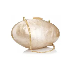 Luxe Shell Vorm Portemonnees En Handtassen Vrouwen Schouder Cross Body Acryl Clutch Bruiloft Avondtas