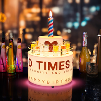 Présentoir de Bouteilles LED Lumineux LiqVis avec Logo Couleur Personnalisable, Écologique, Montage Facile pour Publicité, Restaurants, Hôtels