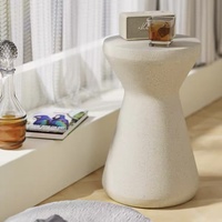Table d'appoint en magnésie en forme d'heure de prière, style Wabi Sabi, pour salon