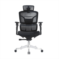 Fauteuil pivotant moderne de luxe ergonomique avec accoudoirs en PU réglables 5D, dossier en maille, appui-tête réglable 3D, hauteur réglable