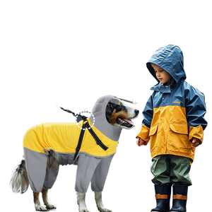 بيع بالجملة فاخر حديث ترفيهي معطف واق من المطر للكلاب الأليفة مخصص مقاوم للرياح مقاوم للماء من البوليستر ملابس عصرية بشعار العلامة التجارية الخاصة - Product Image 6
