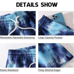 Pantalones Cortos Deportivos DiotSr para Hombre, con Estampado Tie Dye por Sublimación, Transpirables, de Poliéster, Casuales, para Deporte y Uso Diario - Product Image 5