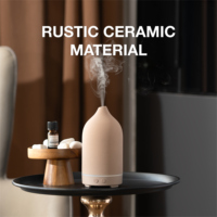 Diffuseur d'huiles essentielles en céramique électrique blanc, dernière génération, pour hôtel et usage domestique, grande capacité, écologique, à poser sur table, avec LED