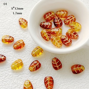 Vintage Transparent Flowers Oval Beads Pumpkin Beads <b>Beading</b> Acrylic Handmade DIY Jewelry Earrings Material Accessories - Product Image 4