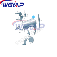 WGYAP US Version haute qualité OEM 2GJ 821 105 B 2GJ 821 106 B garde-boue avant pour Volkswagen TAOS ABS adaptation de voiture d'origine métal