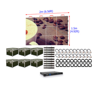 Mur d'affichage LED pour événements P1.953, 2m x 1.5m, panneau LED de scène, taux de rafraîchissement élevé, panneau LED 1.9mm, 6.6ft x 5ft