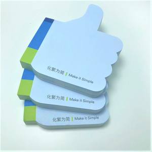 กระดาษโน้ตแบบมีกาวสำหรับใช้ในห้องเรียนและสำนักงาน รูปทรงมือสร้างสรรค์ DIY แผ่นโน้ตรูปนิ้วโป้ง กระดาษโน้ตแบบก้อนอิฐ - Product Image 2