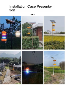 Lámpara de energía solar para matar <span class=keywords><strong>insectos</strong></span>, lámpara de control para atrapar <span class=keywords><strong>insectos</strong></span> con vibración de frecuencia impermeable para exteriores - Product Image 6